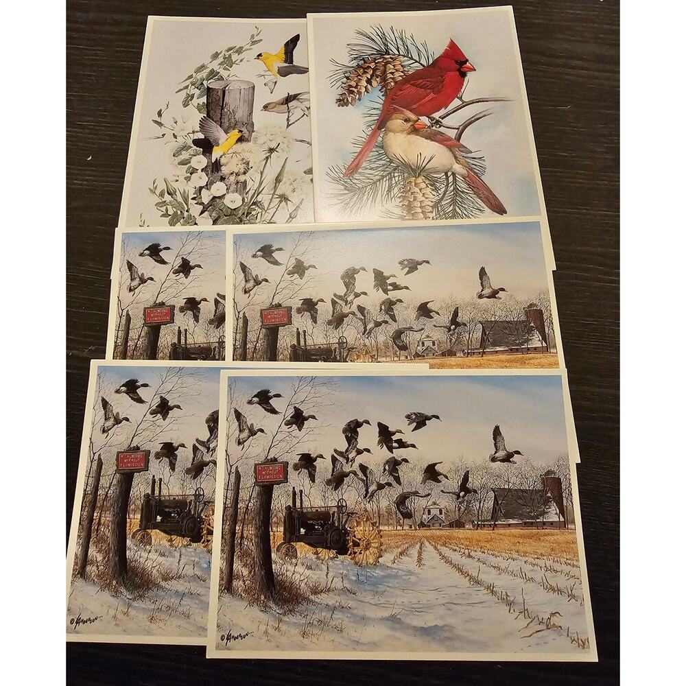 Vintage Joy Creations 6 Blank Note Cards Jim McClelland Larry Anderson  (gg90)